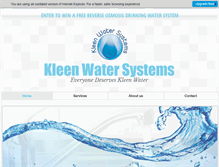 Tablet Screenshot of kleenwatersystems.com